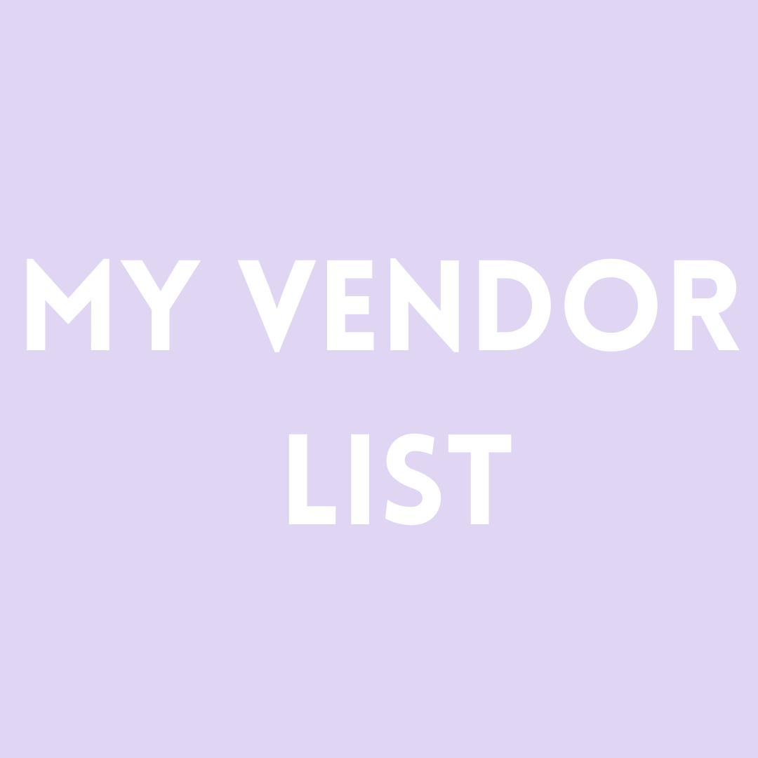My Vendor List (read description below👇🏼